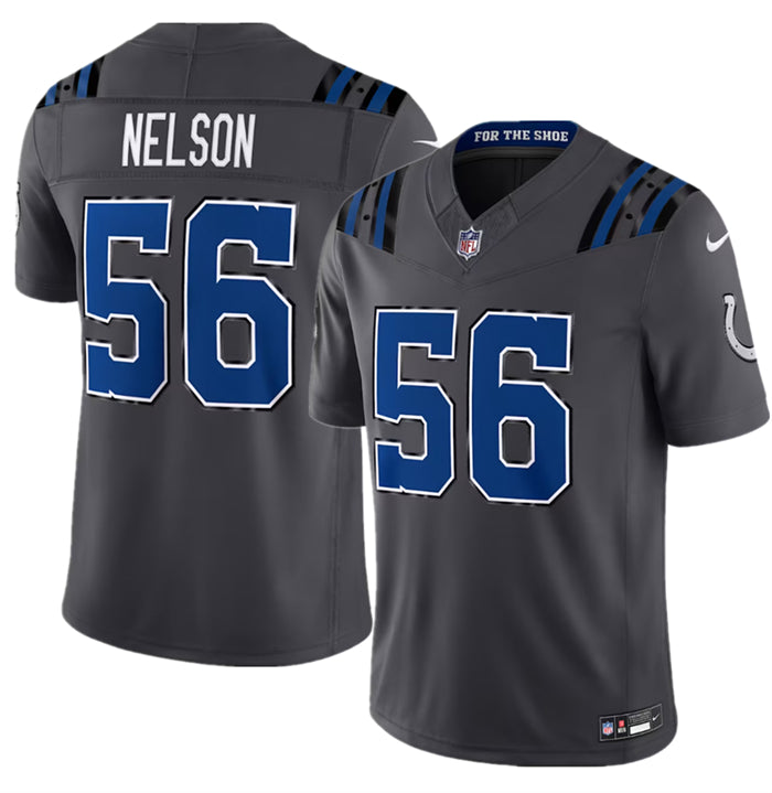 Men’s Indianapolis Colts #56 Quenton Nelson Dark Gray 2026 F.U.S.E. Rivalries Collection Limited Stitched Football Jersey