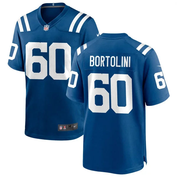 Mens Indianapolis Colts #60 Tanor Bortolini Nike Royal F.U.S.E.Vapor Limited Player Jersey