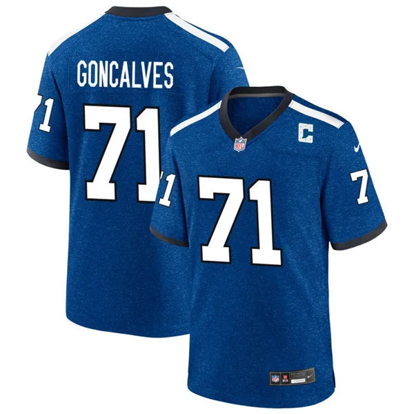 Mens Indianapolis Colts #71 Matt Goncalves Royal Indiana Nights Alternate Vapor F.U.S.E. Limited Jersey