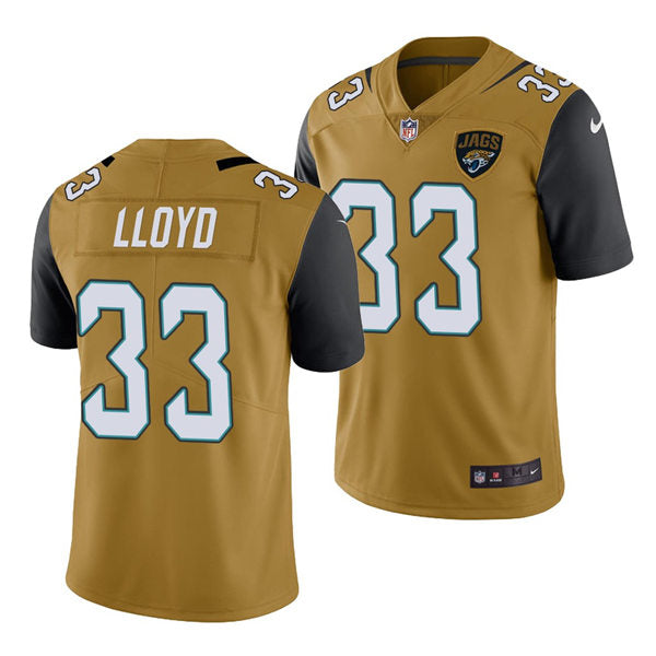 Men’s Jacksonville Jaguars #33 Devin Lloyd Nike Bold Gold Color Rush Limited Jersey