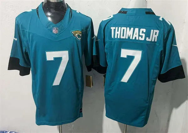 Men’s Jacksonville Jaguars #7 Brian Thomas Jr. Nike Teal Alternate Vapor Untouchable Limited Jersey