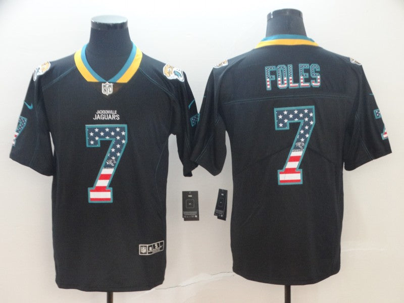 Men’s Jacksonville Jaguars Nick Foles #7 Black Jersey