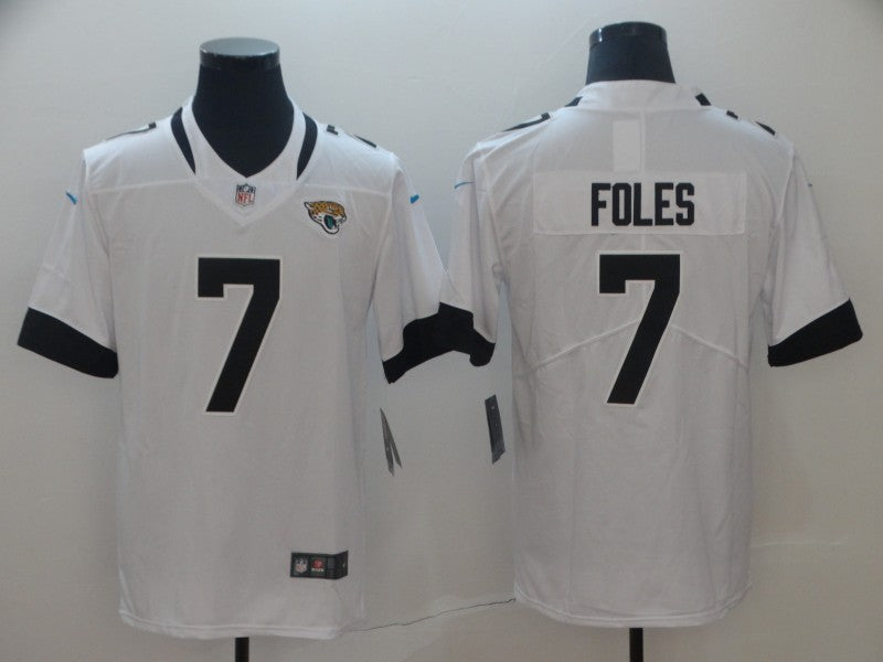 Men’s Jacksonville Jaguars Nick Foles #7 White Jersey
