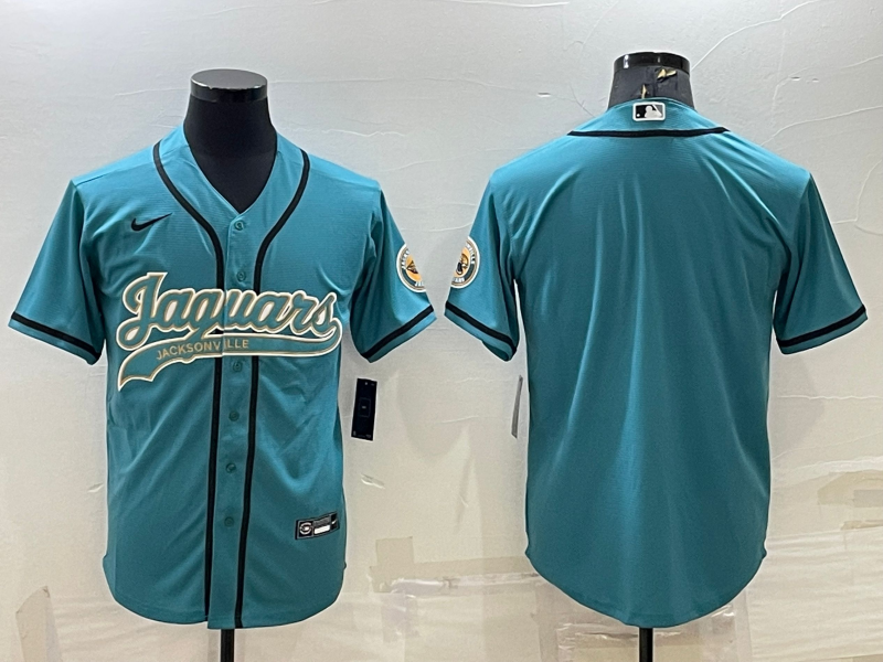 Men’s Jacksonville Jaguars Teal Blank Jersey