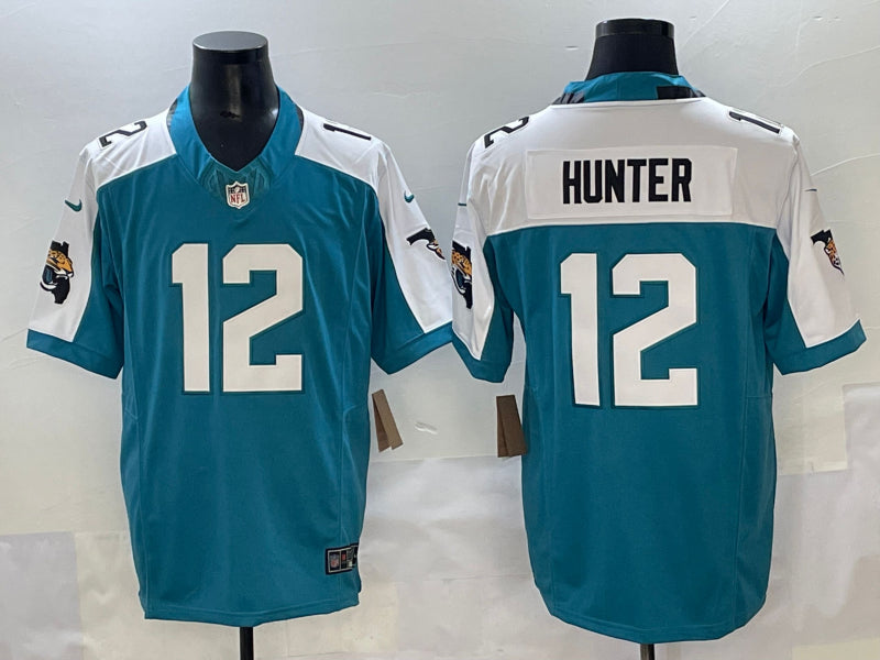 Men’s Jacksonville Jaguars Travis Hunter #12 Teal 2025 NFL Draft First Round Pick Jersey
