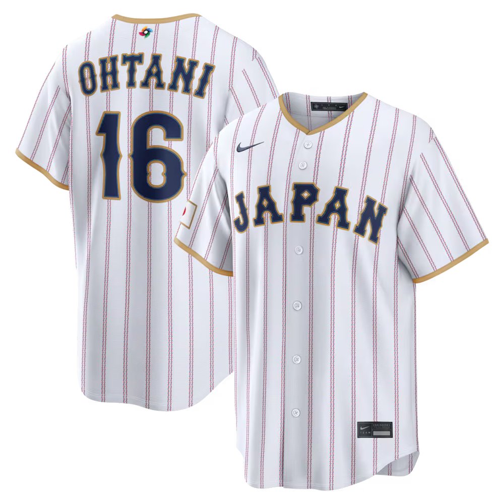 Men’s Japan Baseball #16 Shohei Ohtani White 2026 World Baseball Classic Home Stadium Jersey
