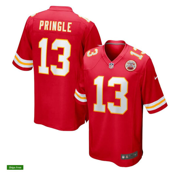 Men’s Kansas City Chiefs #13 Byron Pringle Nike Red Vapor Untouchable Limited Jersey