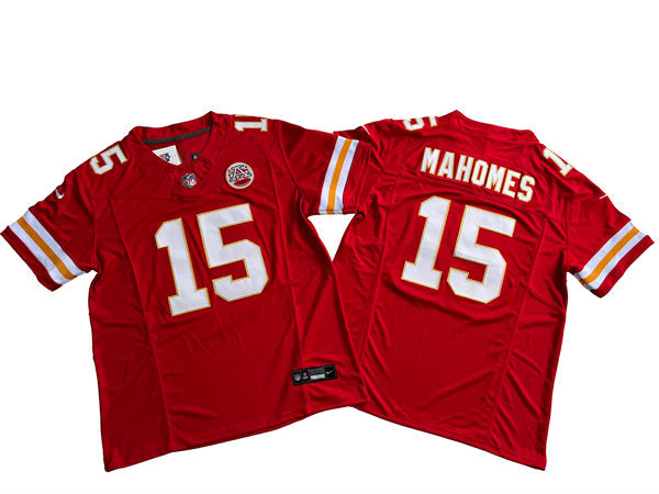 Men’s Kansas City Chiefs #15 Patrick Mahomes Red Nike 2023 Vapor F.U.S.E. Limited Jersey