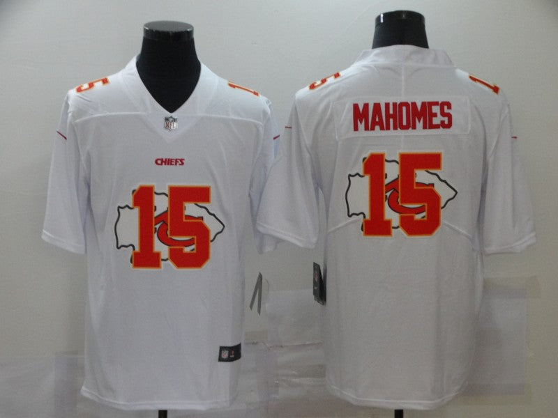 Men’s Kansas City Chiefs #15 Patrick Mahomes White Alternate Jersey