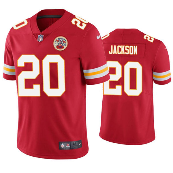 Men’s Kansas City Chiefs #20 Josh Jackson Nike Red Vapor Untouchable Limited Jersey
