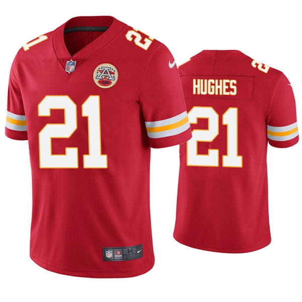 Men’s Kansas City Chiefs #21 Mike Hughes Nike Red Vapor Untouchable Limited Jersey