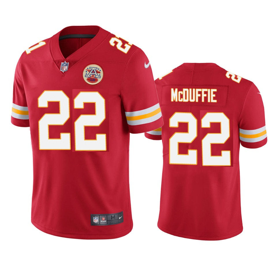 Men’s Kansas City Chiefs #22 Trent McDuffie Nike Red Vapor Untouchable Limited Jersey
