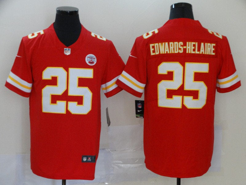 Men’s Kansas City Chiefs #25 Clyde Edwards-Helaire Nike Red Game Football Jersey