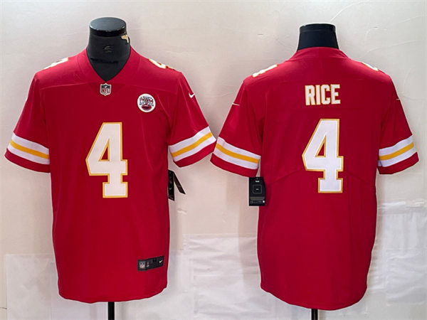 Men’s Kansas City Chiefs #4 Rashee Rice Nike Red Vapor Untouchable Limited Jersey