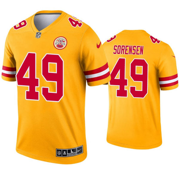 Men’s Kansas City Chiefs #49 Daniel Sorensen Nike Gold Inverted Legend Jersey