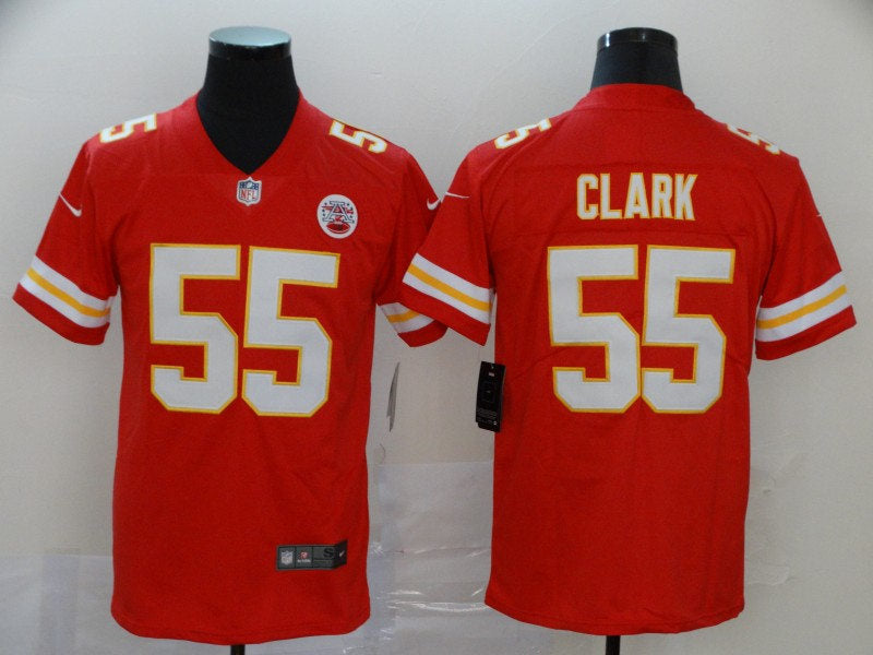 Men’s Kansas City Chiefs #55 Frank Clark Nike Red Game Football Jersey