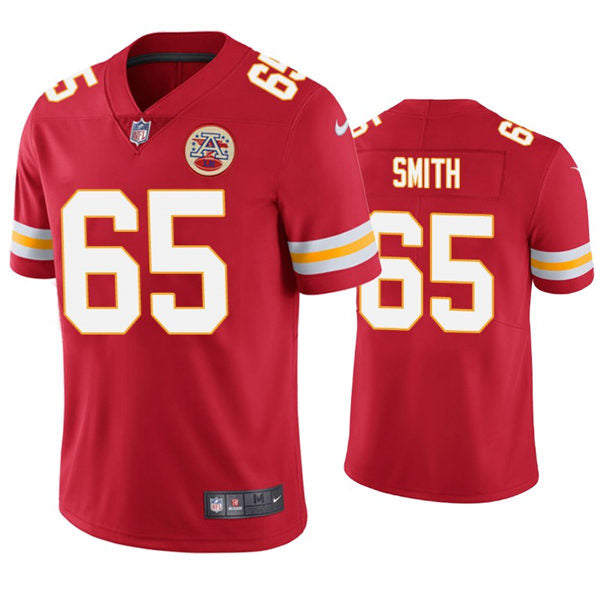 Men’s Kansas City Chiefs #65 Trey Smith Nike Red Vapor Untouchable Limited Jersey