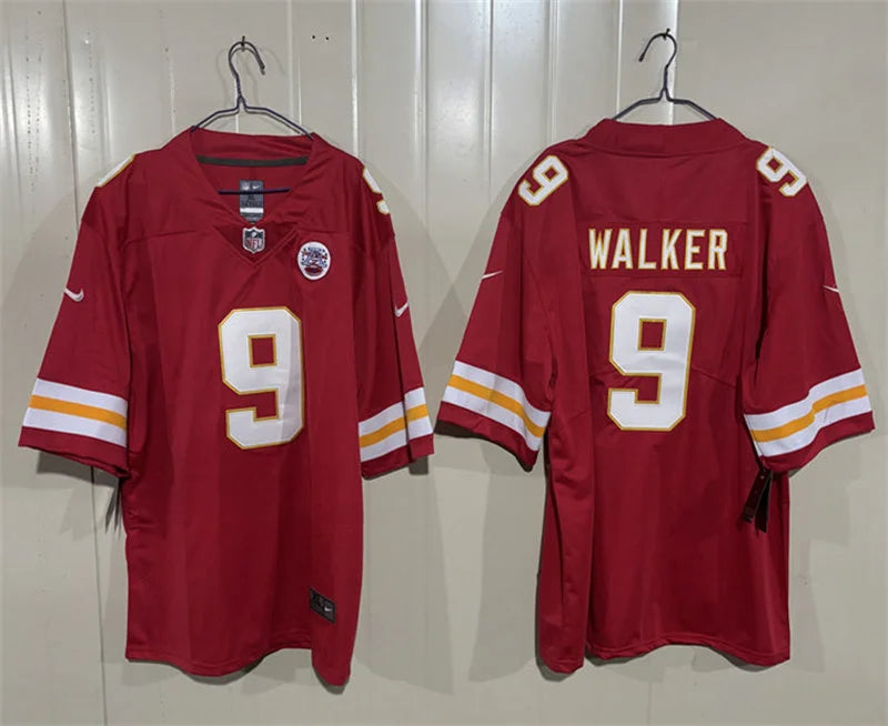 Men’s Kansas City Chiefs #9 Kenneth Walker III Nike Red Vapor F.U.S.E. Limited Jersey