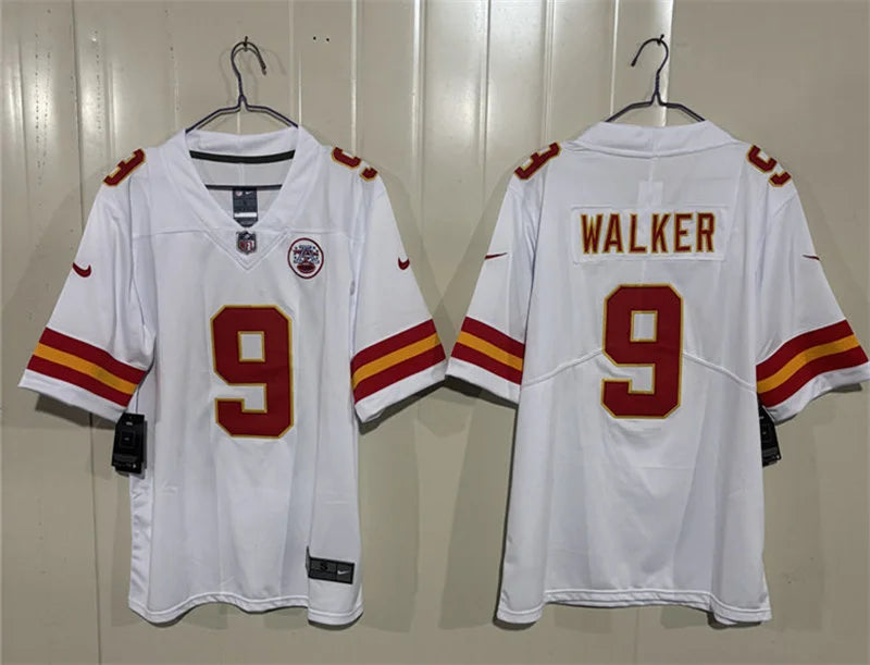 Men’s Kansas City Chiefs #9 Kenneth Walker III Nike White Vapor F.U.S.E. Limited Jersey