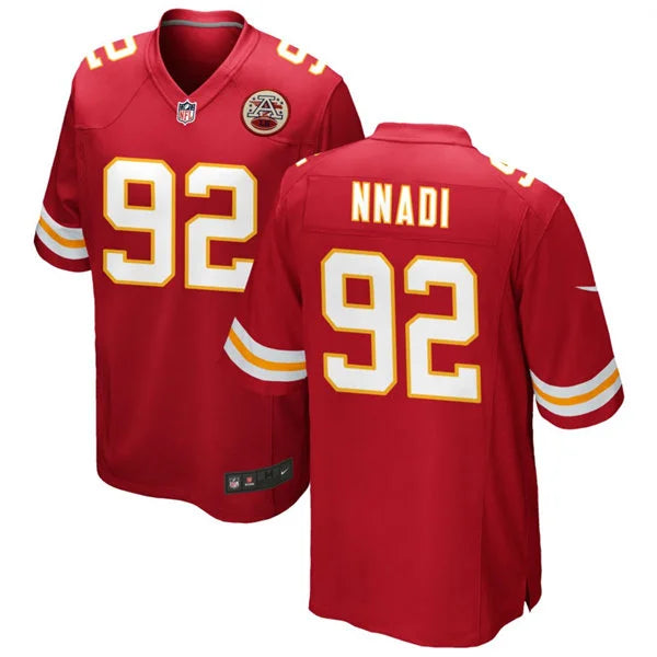 Men’s Kansas City Chiefs #92 Derrick Nnadi Nike Red Vapor Untouchable Limited Jersey