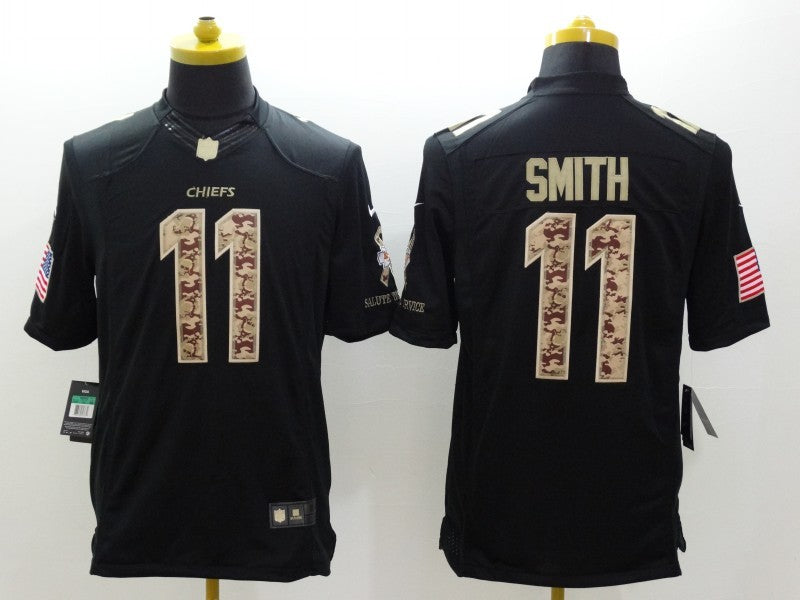 Men’s Kansas City Chiefs Alex Smith #11 Black Jersey