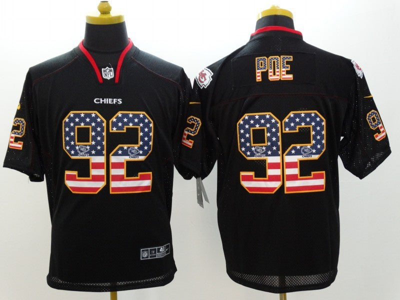 Men’s Kansas City Chiefs Dontari Poe #92 Black Jersey
