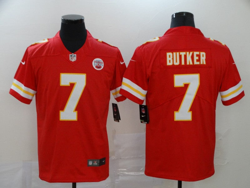 Men’s Kansas City Chiefs Harrison Butker #7 Red Jersey