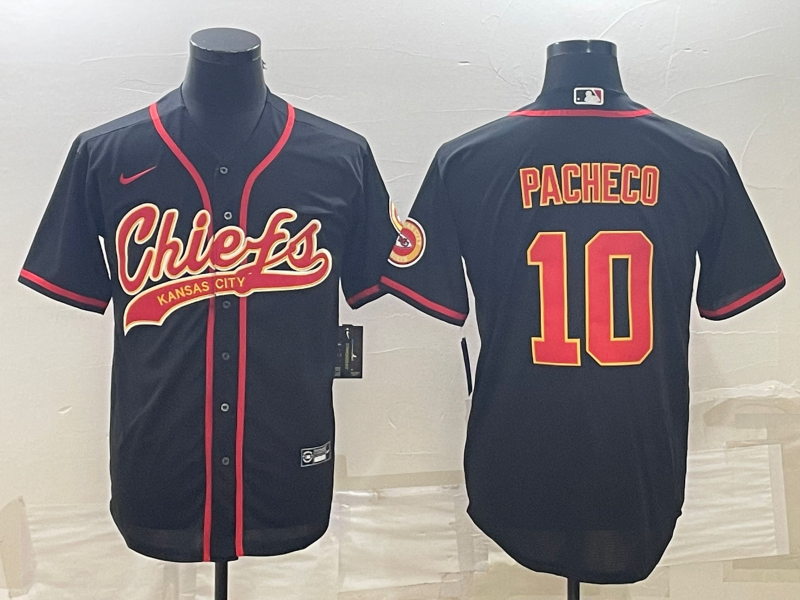 Men’s Kansas City Chiefs Isiah Pacheco #10 Black Jersey Joint Edition
