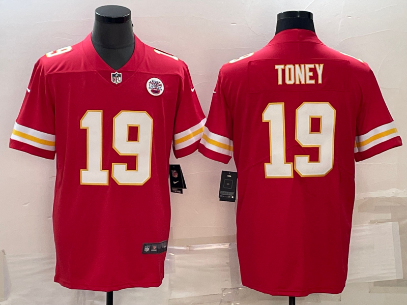 Men’s Kansas City Chiefs Kadarius Toney #19 Red Jersey