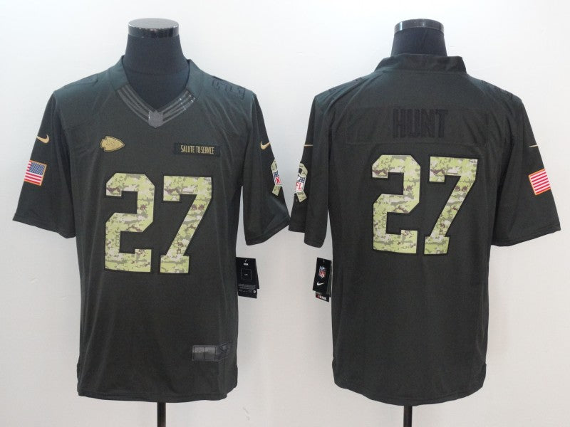 Men’s Kansas City Chiefs Karim Hunt #27 Black Jersey