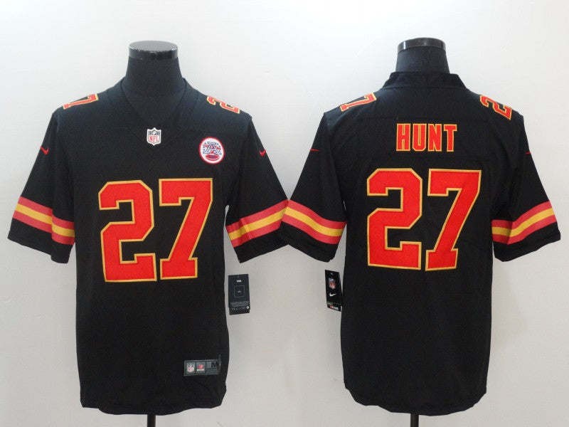 Men’s Kansas City Chiefs Karim Hunt #27 Black Jersey