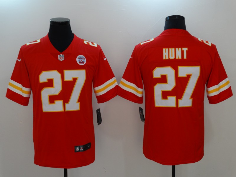 Men’s Kansas City Chiefs Karim Hunt #27 Red Jersey
