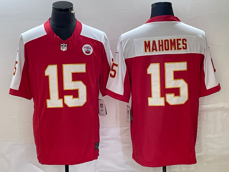 Men’s Kansas City Chiefs Patrick Mahomes #15 Red Vapor F.U.S.E. Limited Jersey