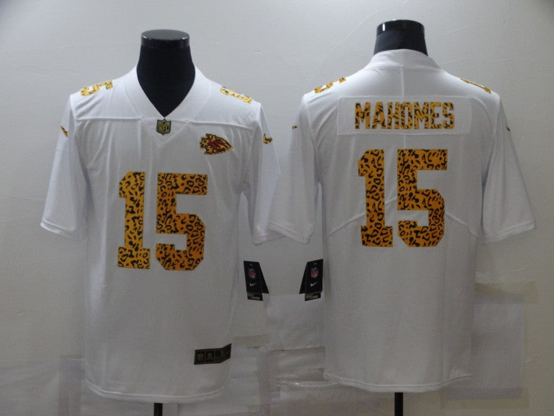 Men’s Kansas City Chiefs Patrick Mahomes #15 White Jersey