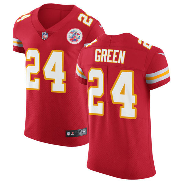 Men’s Kansas City Chiefs Retired Player #24 Gary Green Nike Red Game Player Football Jersey