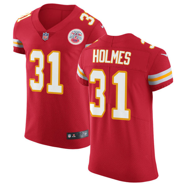 Men’s Kansas City Chiefs Retired Player #31 Priest Holmes Nike Red Game Player Football Jersey