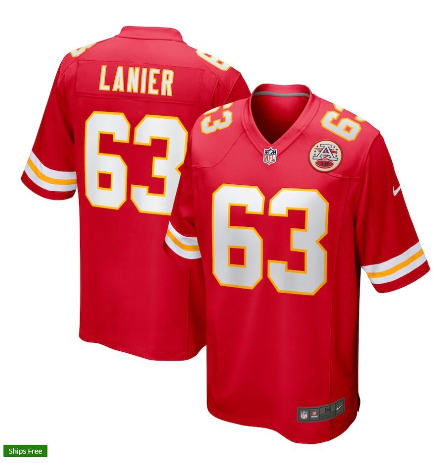 Men’s Kansas City Chiefs Retired Player #63 Willie Lanier Nike Red Vapor Untouchable Limited Jersey