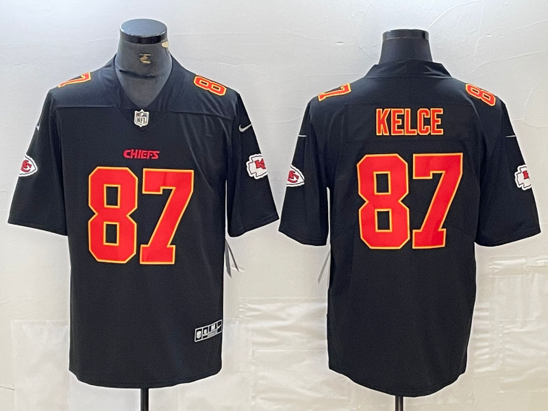 Men’s Kansas City Chiefs Travis Kelce #87 Black Jersey