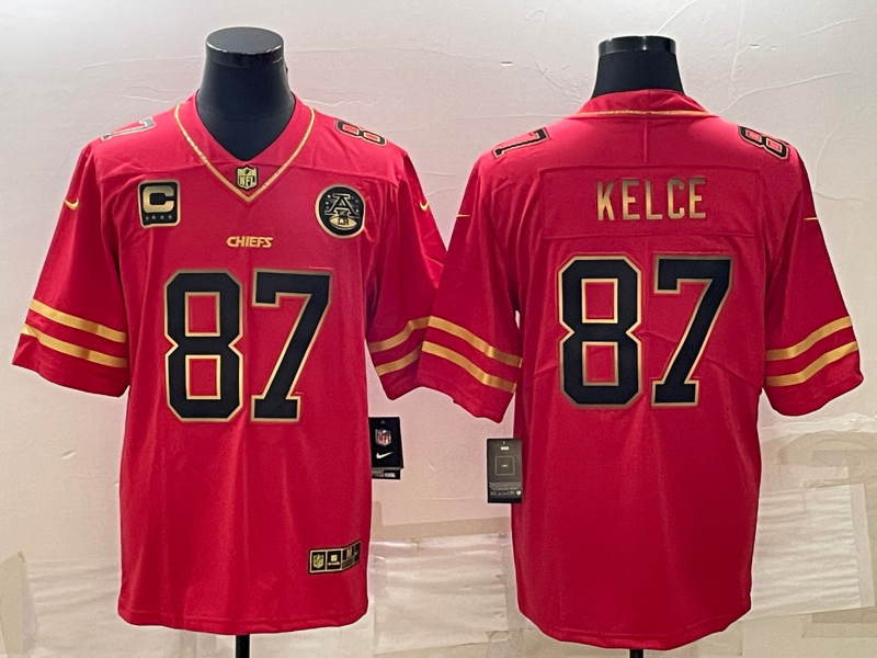 Men’s Kansas City Chiefs Travis Kelce #87 Red Jersey