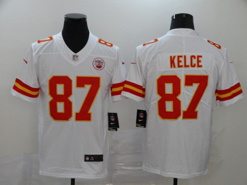 Men’s Kansas City Chiefs Travis Kelce #87 White Jersey