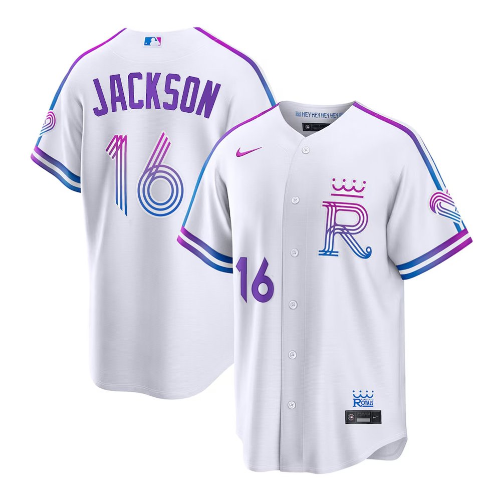 Men’s Kansas City Royals #16 Bo Jackson White 2026 City Connect Stitched Jersey