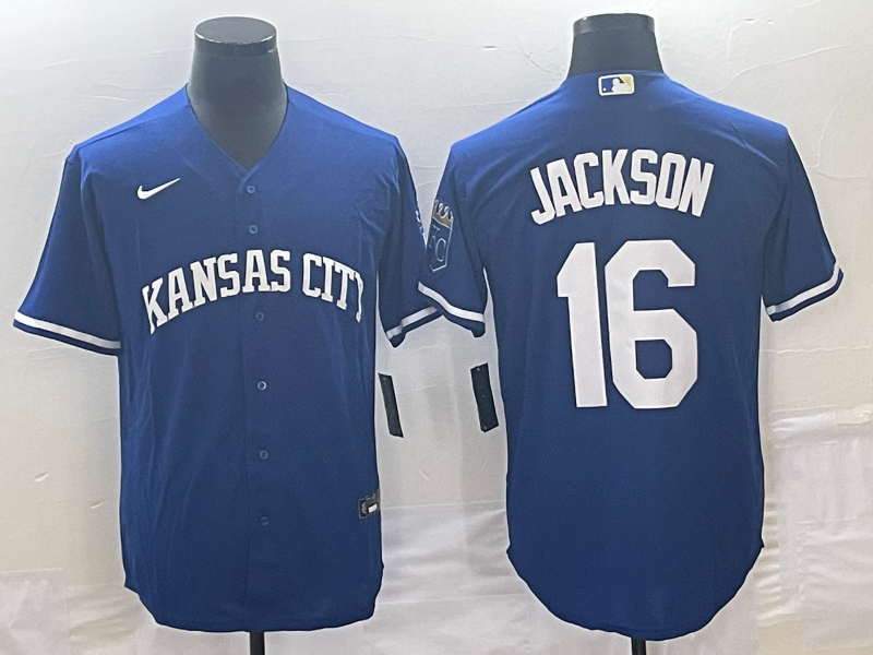 Men’s Kansas City Royals Bo Jackson #16 Royal Alternate Cooperstown Collection Jersey