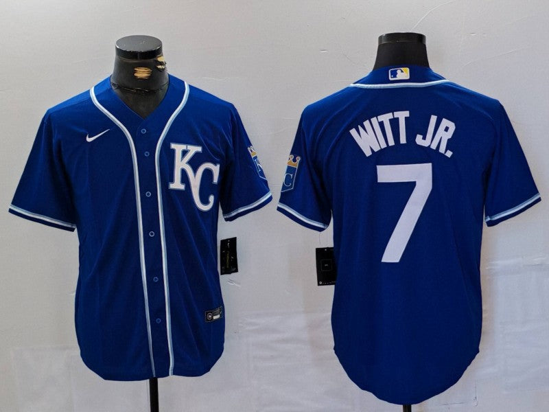 Men’s Kansas City Royals Bobby Witt Jr. #7 Royal Jersey