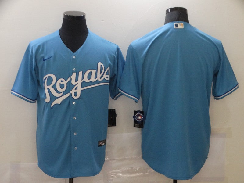 Men’s Kansas City Royals Light Blue Alternate Team Blank Jersey