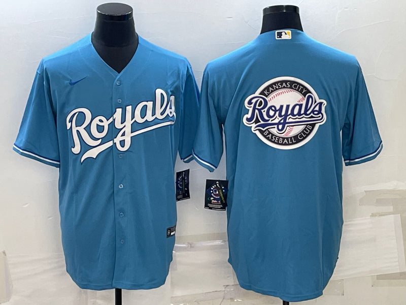 Men’s Kansas City Royals Light Blue Alternate Team Logo Jersey