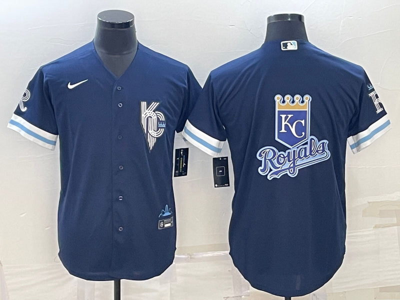 Men’s Kansas City Royals Navy Alternate Team Logo Jersey
