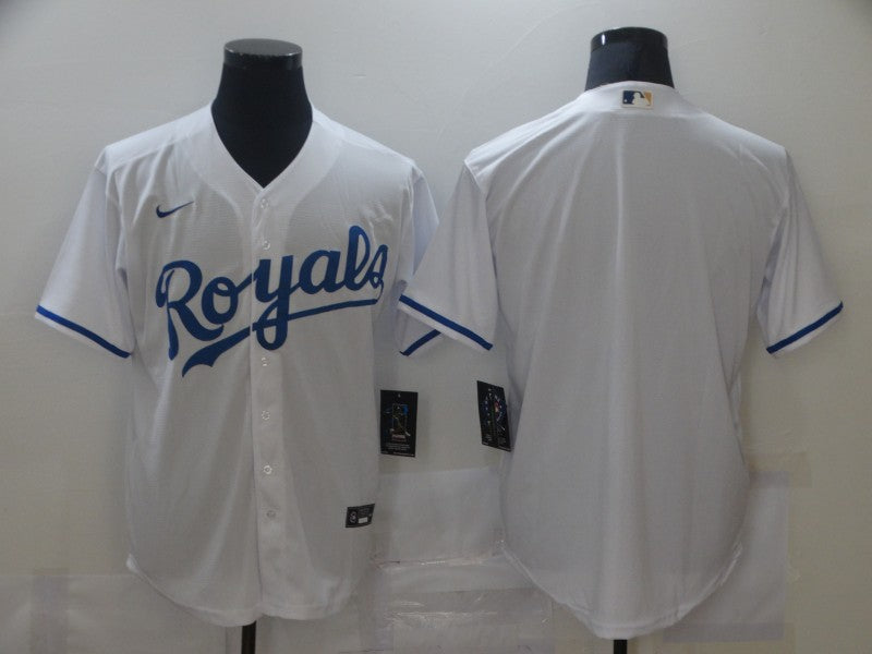 Men’s Kansas City Royals White Home Blank Jersey