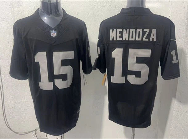 Men’s Las Vegas Raiders #15 Fernando Mendoza Nike Black Vapor F.U.S.E. Limited Jersey