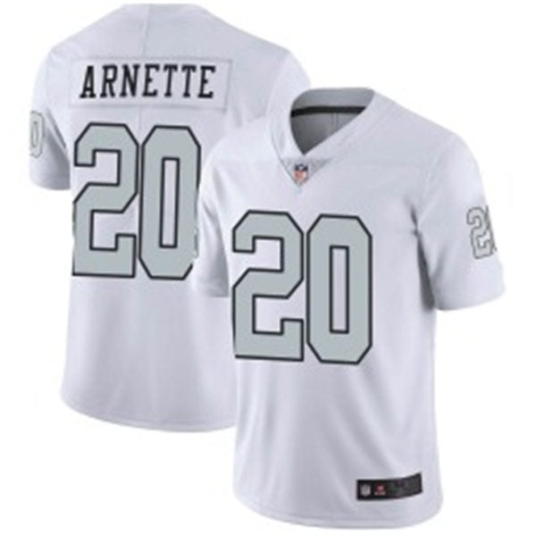 Men’s Las Vegas Raiders #20 Damon Arnette Nike White Color Rush Legend Player Jersey