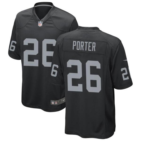 Men’s Las Vegas Raiders #26 Darien Porter Nike Black Vapor F.U.S.E. Limited Player Jersey